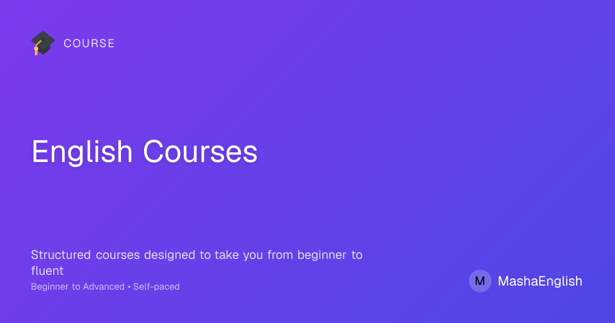 English Courses | Learn With Masha